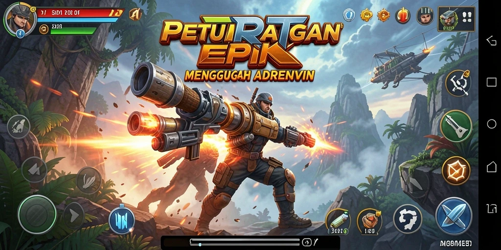 Screenshot utama 5RT menampilkan aksi petualangan yang mendebarkan.