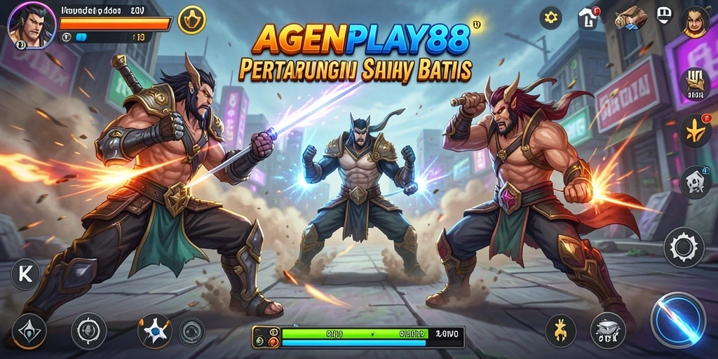 Gameplay AGENPLAY88 yang seru dan mendebarkan saat bertarung.