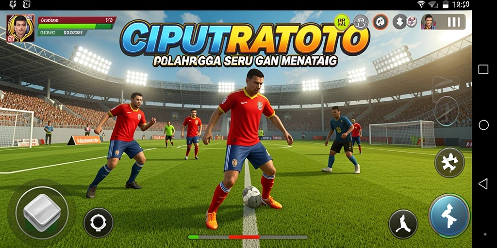 Screenshot gameplay CIPUTRATOTO menampilkan aksi olahraga yang seru.
