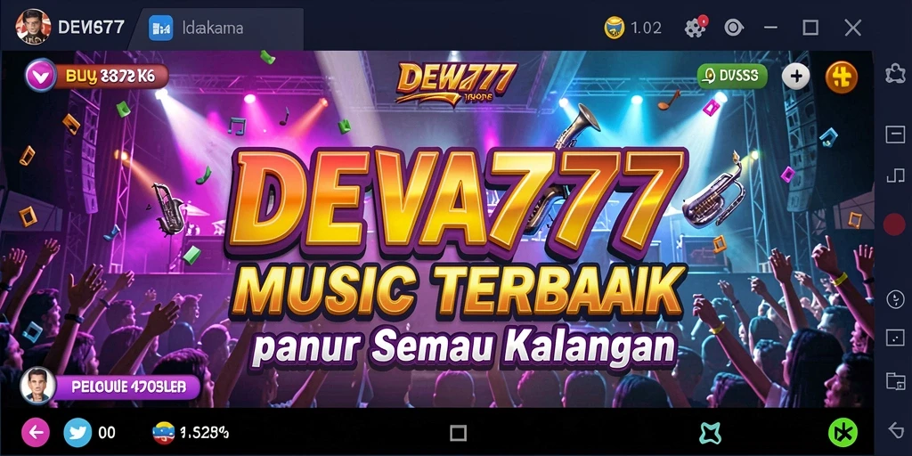 Screenshot DEWA777 yang menampilkan tampilan permainan musik yang seru.