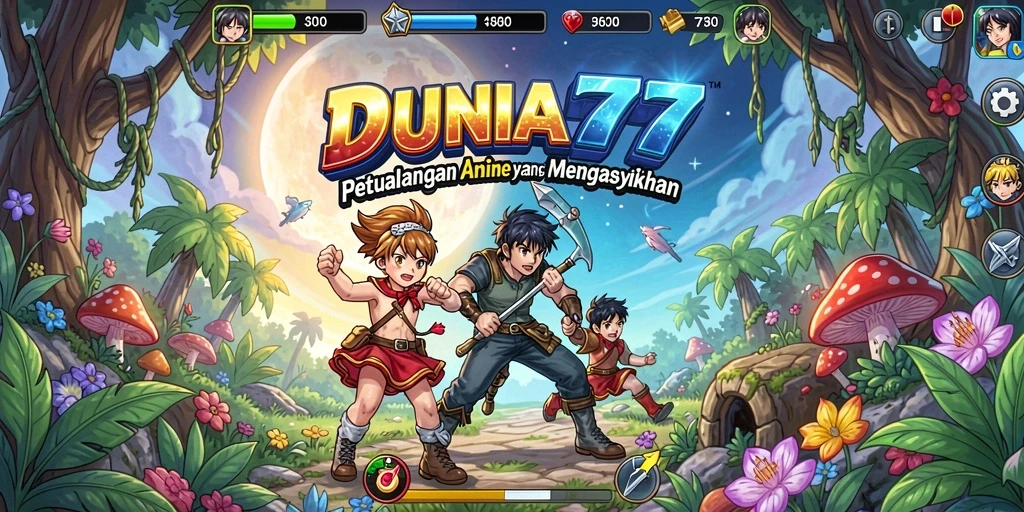 Menampilkan karakter anime dalam aksi pertarungan yang mendebarkan.