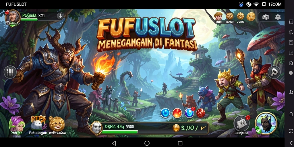 Screenshot gameplay FUFUSLOT menampilkan aksi petualangan mendebarkan.