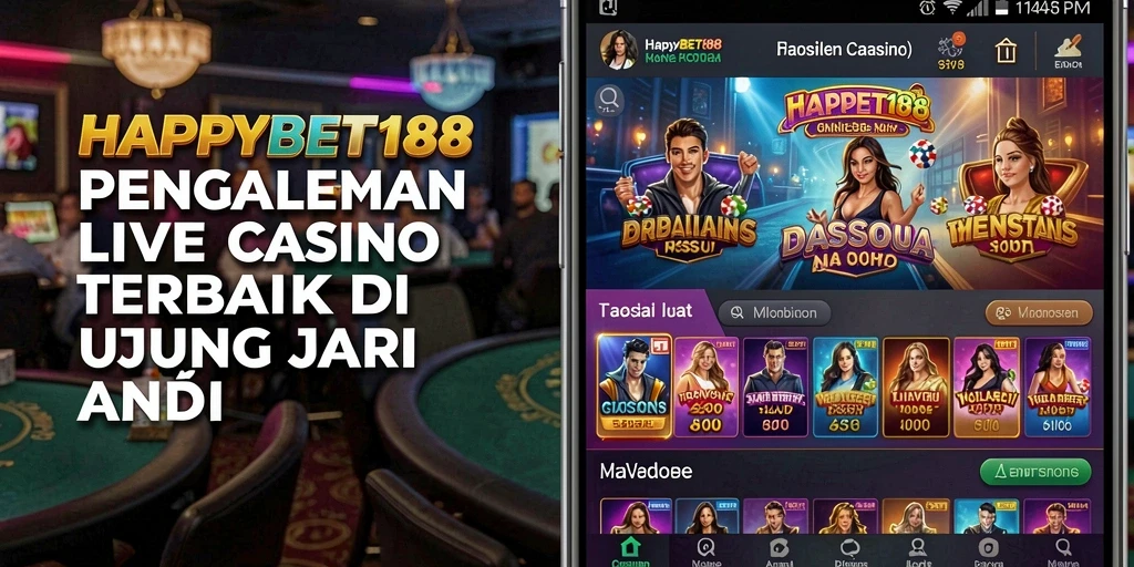 Tampilan gameplay Live Casino yang seru di HAPPYBET188.