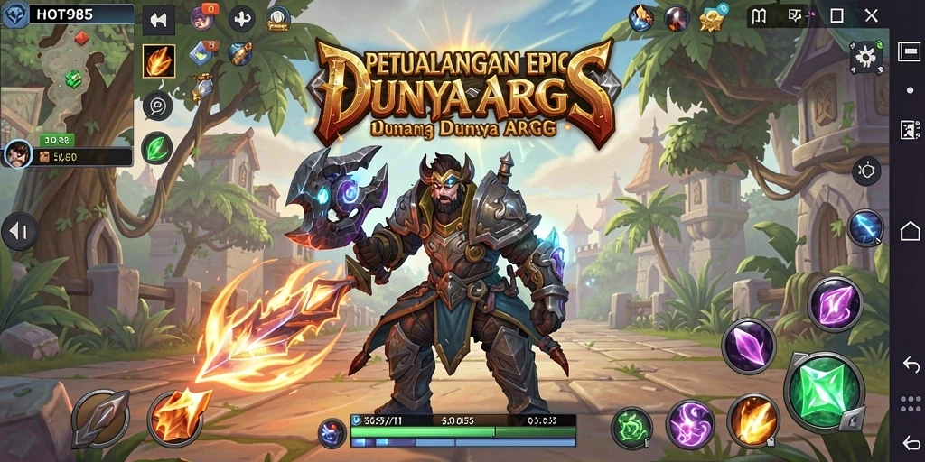 Tampilan gameplay menarik dari HOT985 dalam dunia ARPG yang mendebarkan.