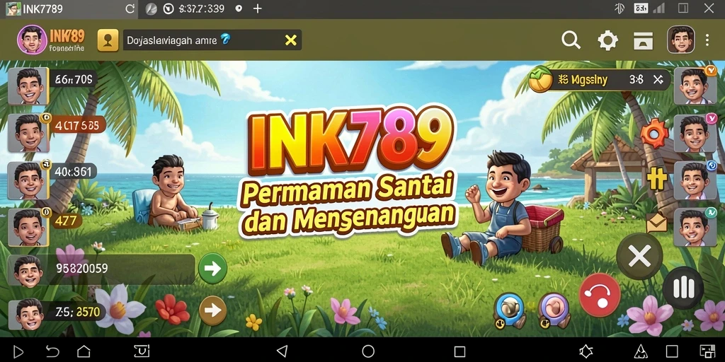 Tampilan gameplay INK789 yang ceria dan menarik.