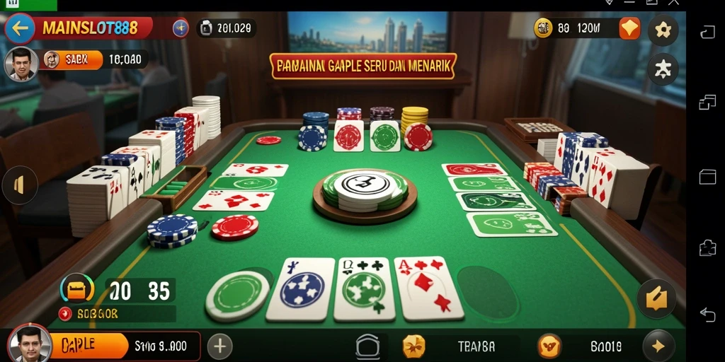 Tampilan gameplay Gaple yang seru di MAINSLOT88.