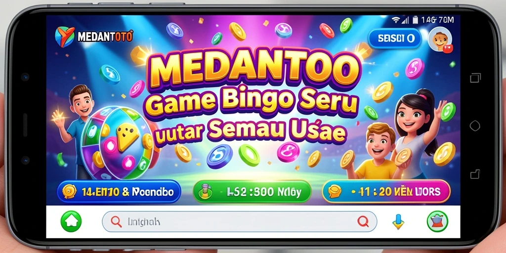 Tampilan seru dari gameplay Bingo di MEDANTOTO.