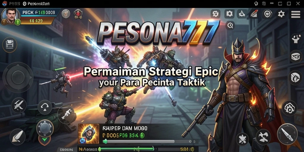 Tampilan menegangkan dari pertempuran strategis di PESONA77.