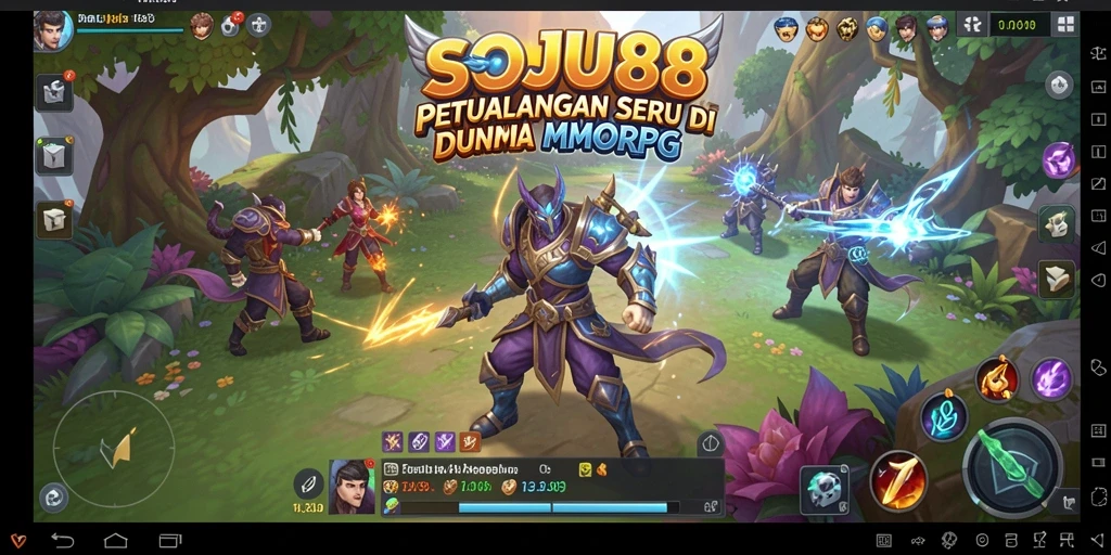Tampilan menarik dari aksi gameplay MMORPG SOJU88.