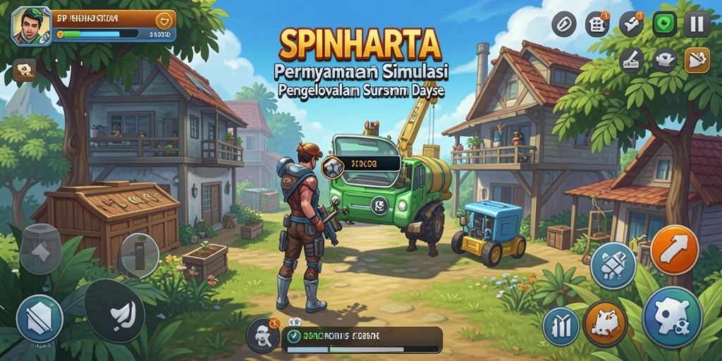 Tangkapan layar gameplay <strong>SPINHARTA</strong> menunjukkan aktivitas manajerial yang menarik.