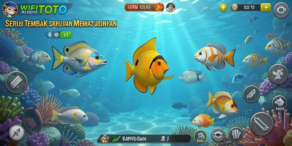 Tampilan menarik dari gameplay WIFITOTO dengan berbagai ikan di lautan.