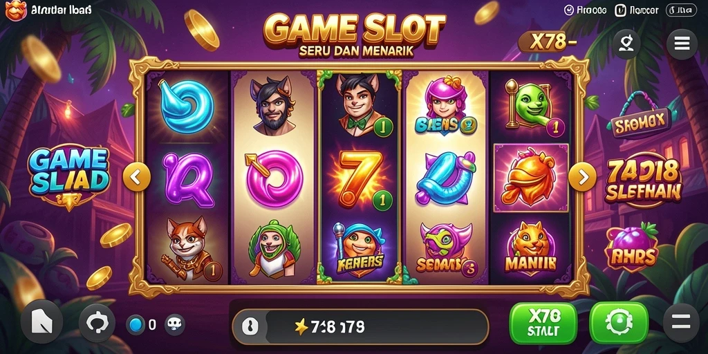 Tampilan permainan Slot yang menarik dan penuh warna dari X78.